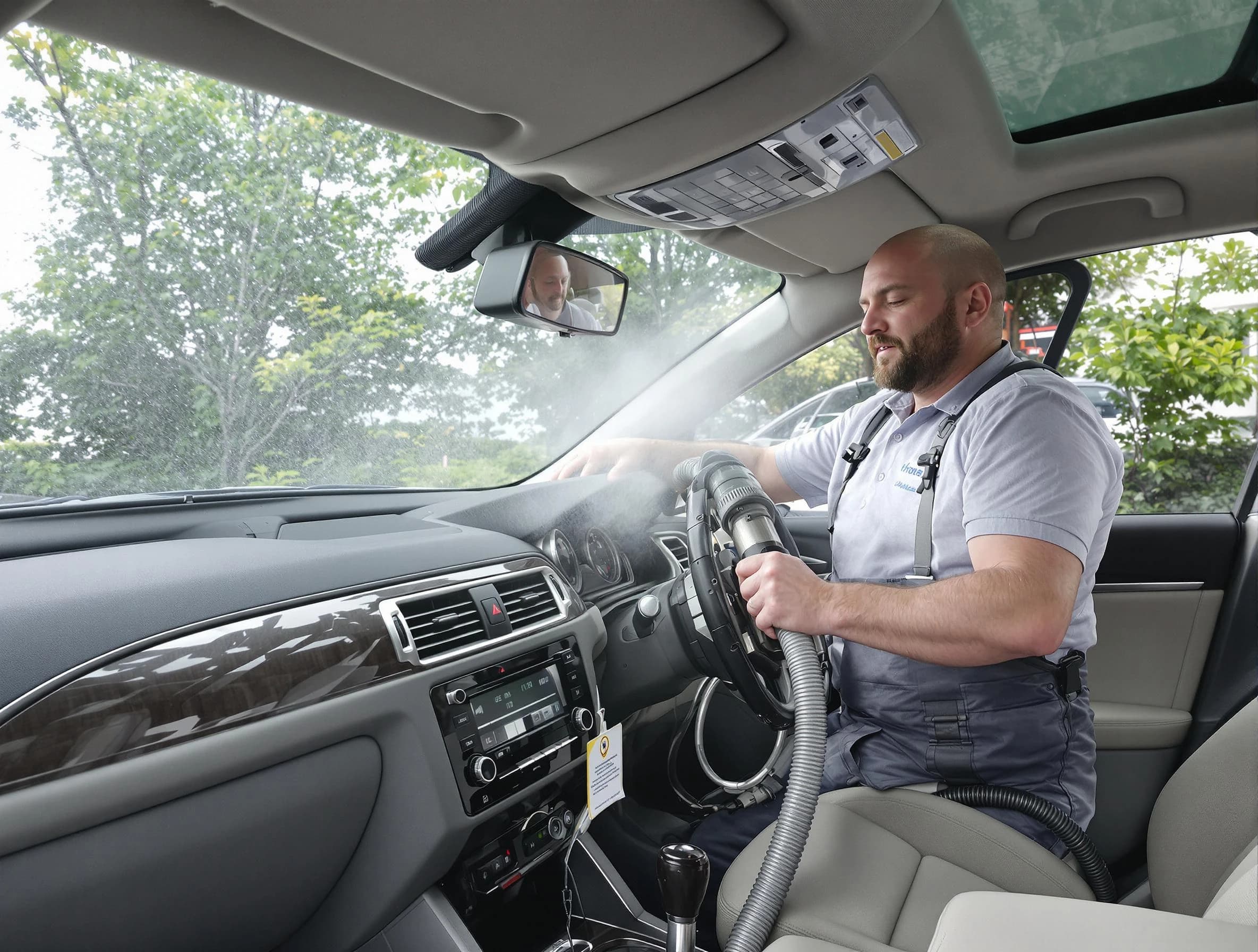 Salt Lake City Air Duct Cleaning specialist performing professional car duct cleaning in Salt Lake City