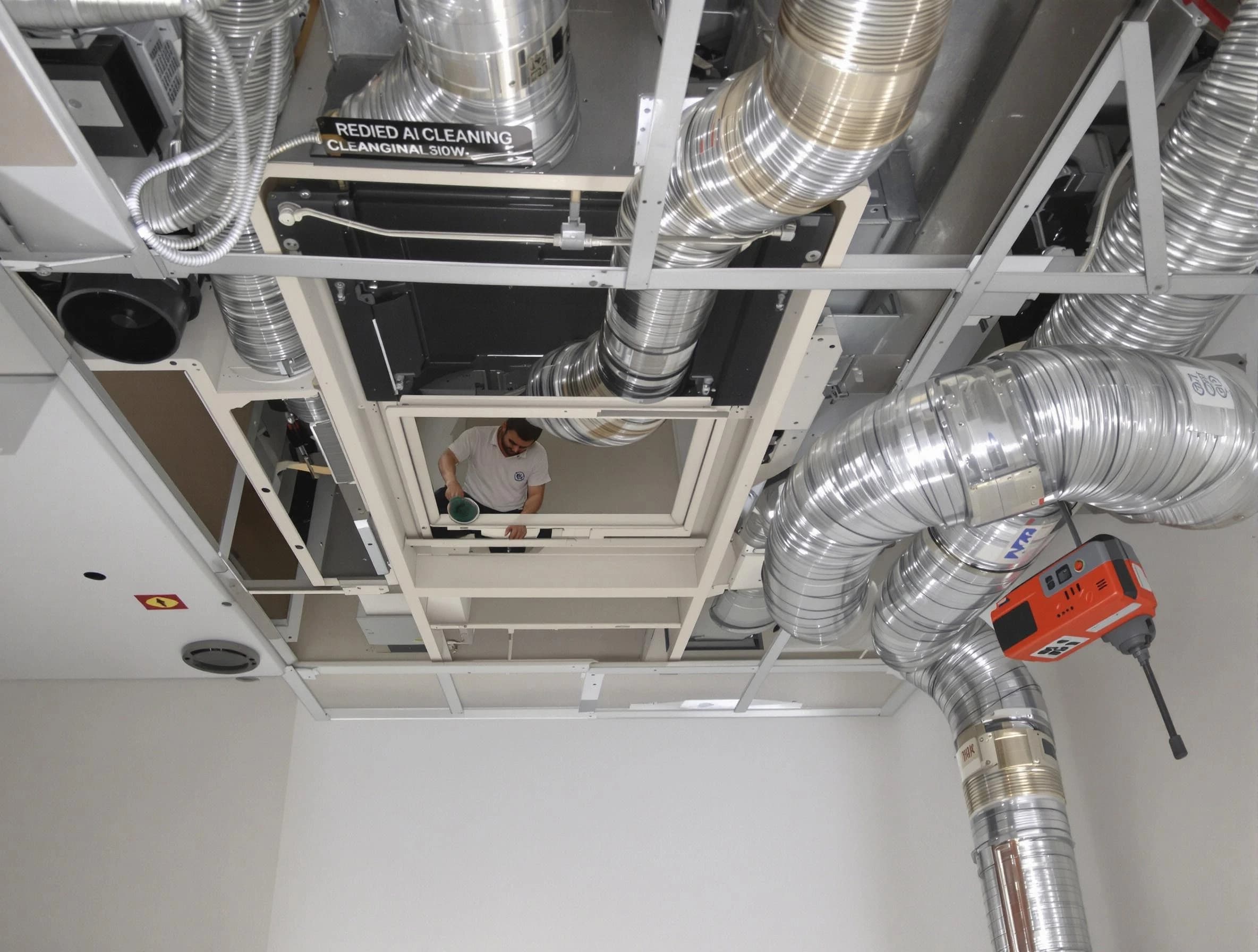 Salt Lake City Air Duct Cleaning technician performing detailed central duct system cleaning in Salt Lake City