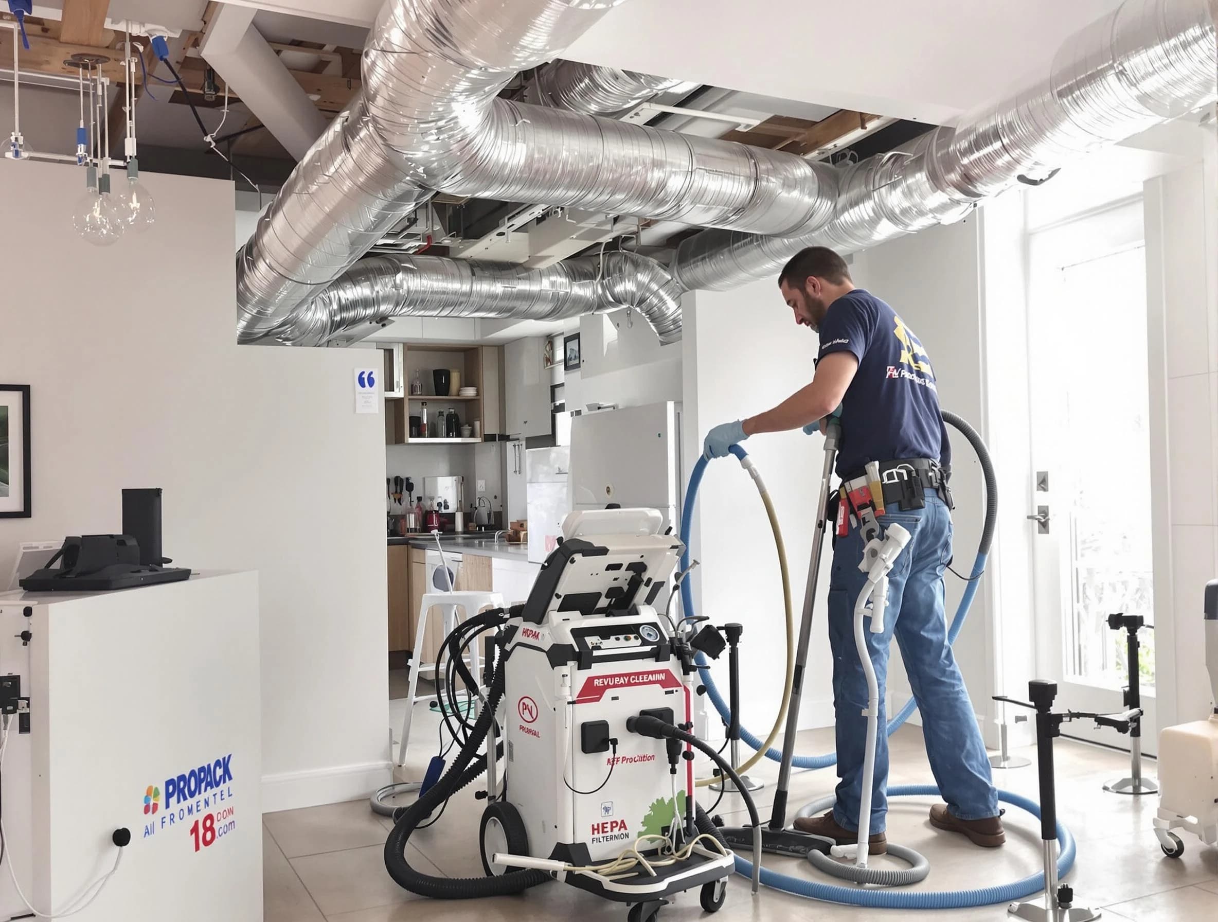 Salt Lake City Air Duct Cleaning technician performing advanced pure duct cleaning with specialized equipment in Salt Lake City