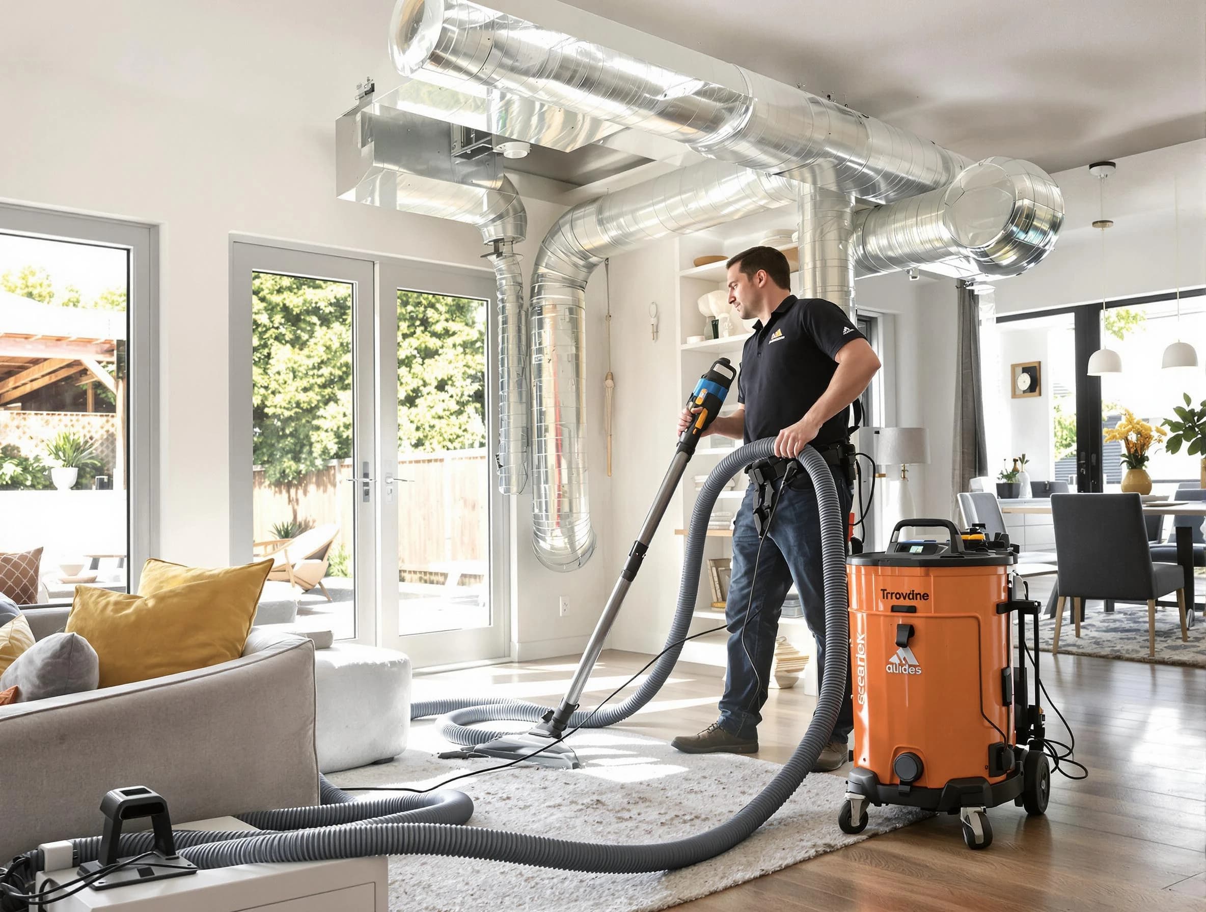 Salt Lake City Air Duct Cleaning specialist performing thorough residential duct cleaning using advanced equipment in Salt Lake City