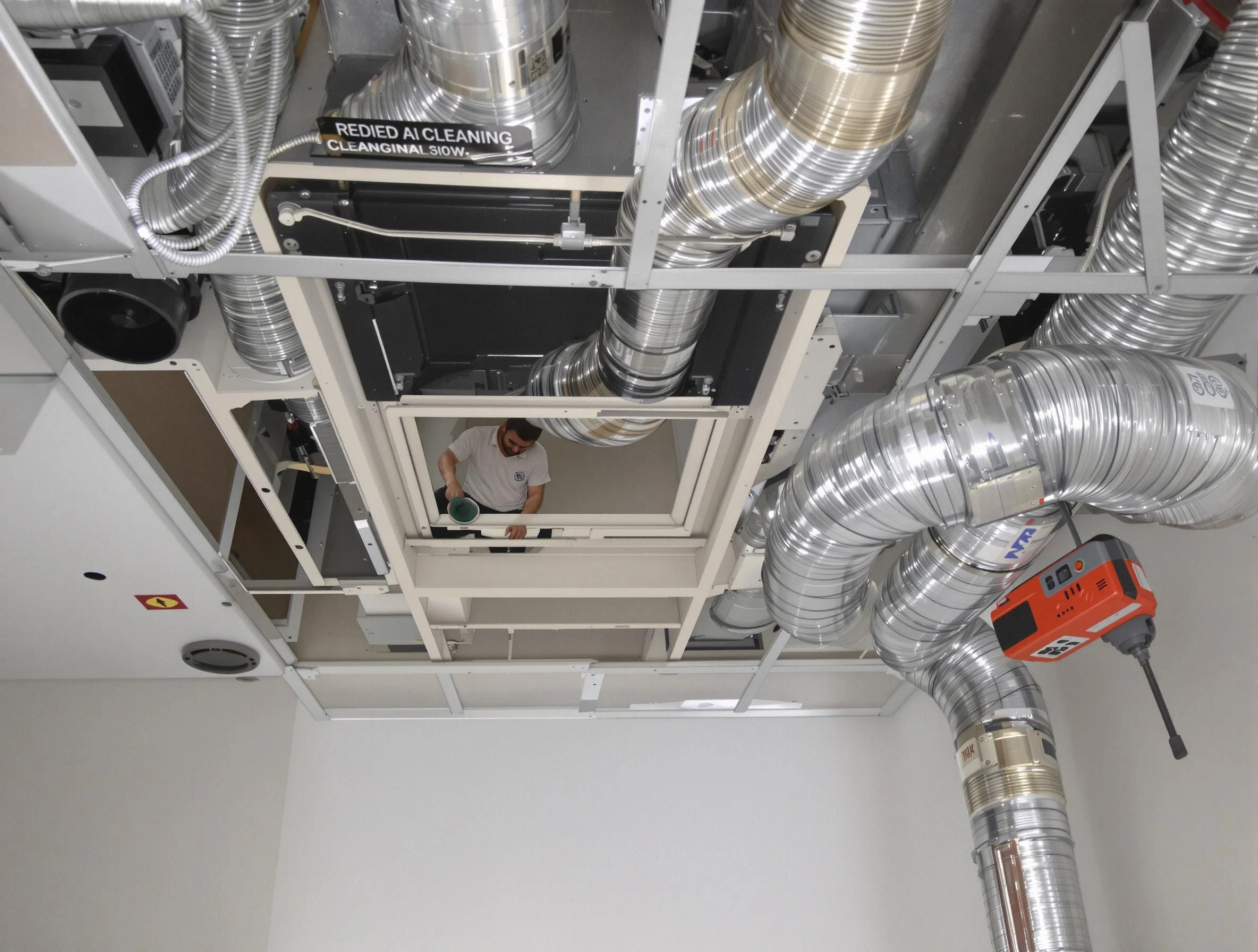 Salt Lake City Air Duct Cleaning technician performing detailed central duct system cleaning in Salt Lake City
